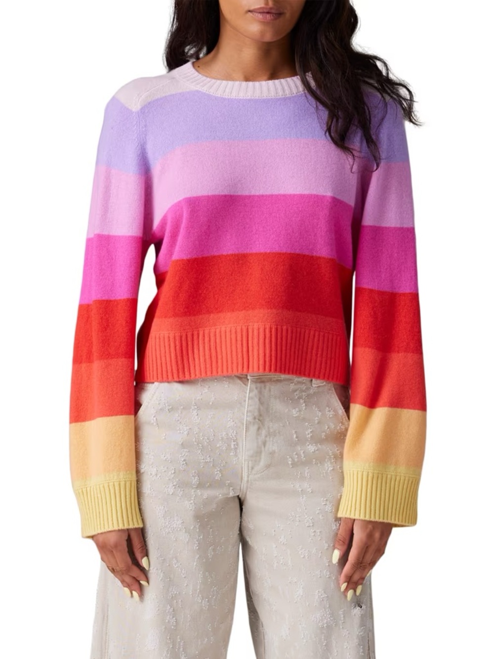 Colorush Omar Gradient Stripe Cashmere Sweater